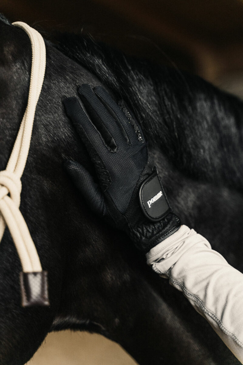Pomme Hailey Noir, Gants d&#39;équitation
