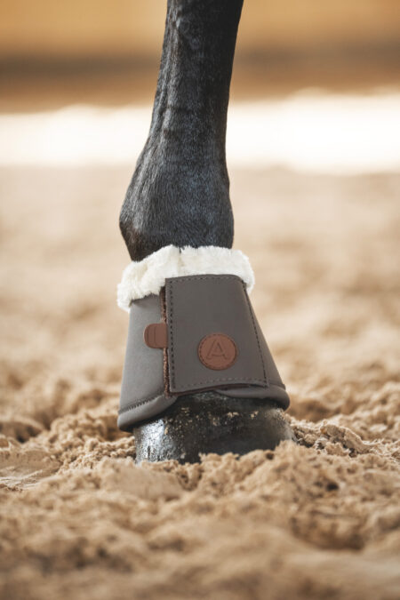 Amiko Fur Bell Boots, Dark Brown