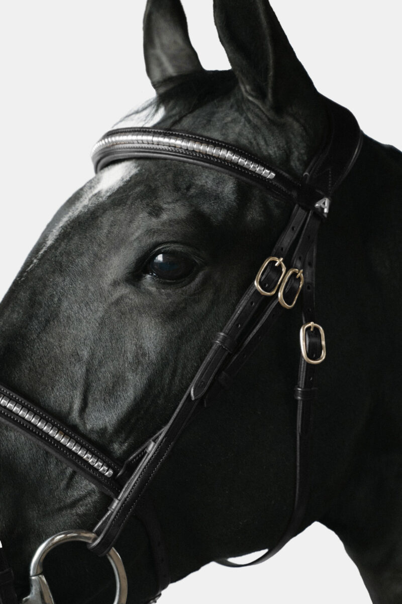 Frontalera recta Amiko Essential Straight Clincher, negra