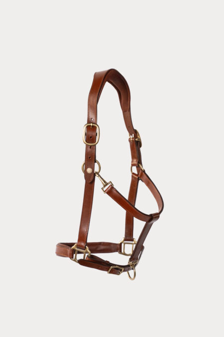 Amiko Leather Halter, Cognac
