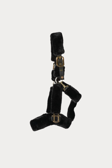 Amiko Fur Halter, Black