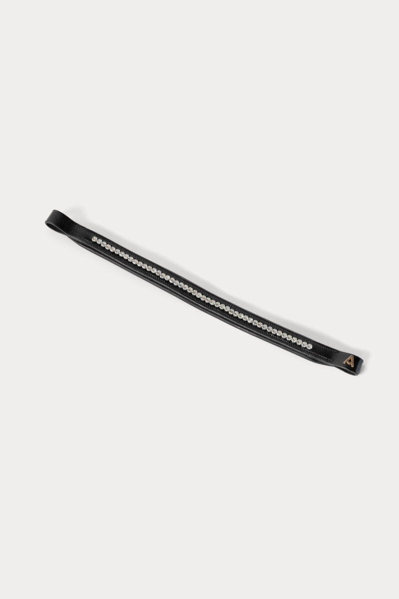 Amiko Essential Straight Crystal Frontriem, Zwart