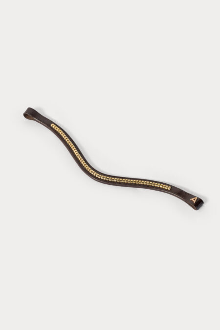 Amiko Bent Clincher Browband, Havana Brown