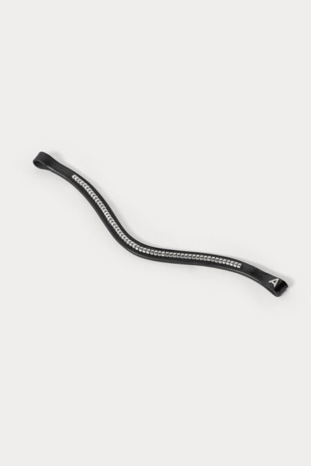 Amiko Bent Clincher Browband, Black