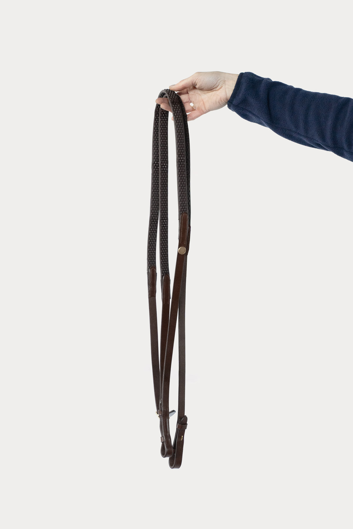 Amiko Essential Soft Grip Rubber Reins, Havana Brown