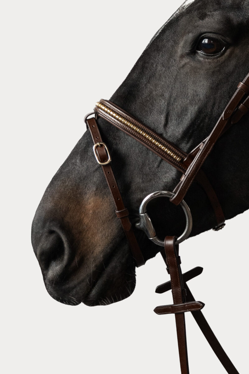 Amiko Essential Noseband Clincher, Havana Brown