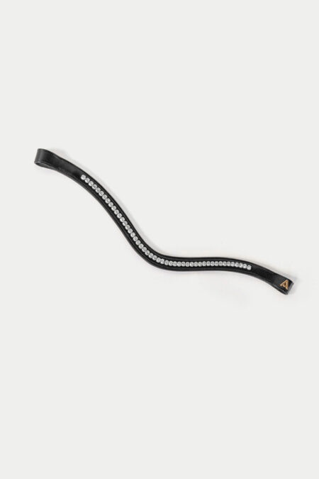 Amiko Bent Crystal Browband, Black