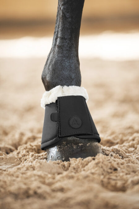 Amiko Fur Bell Boots, Black