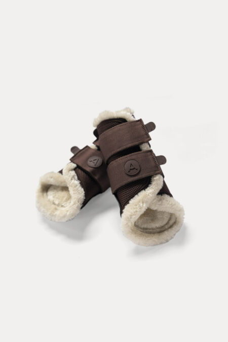 Amiko Brushing Boots Fur, Dark Brown