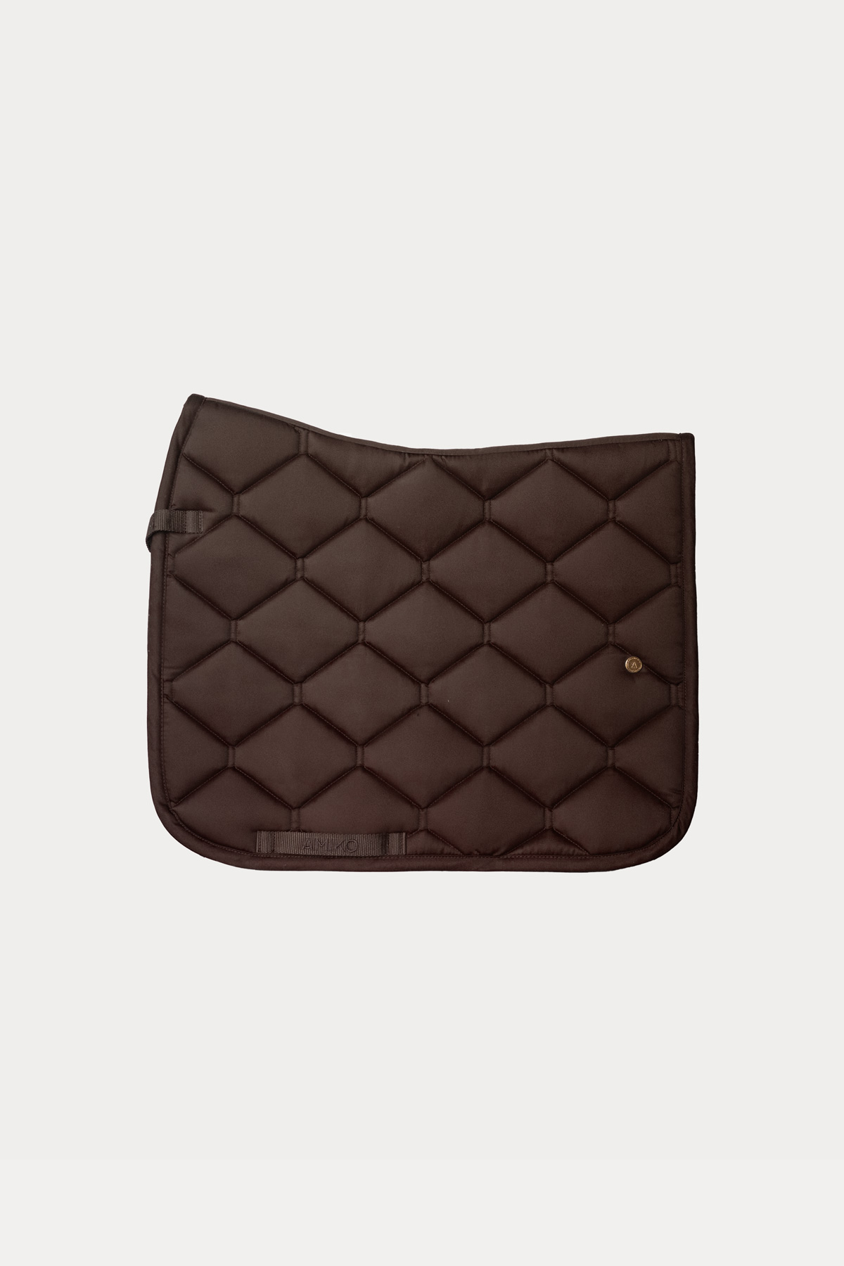 Amiko Essential Dressage Saddle Pad, Chocolate Brown