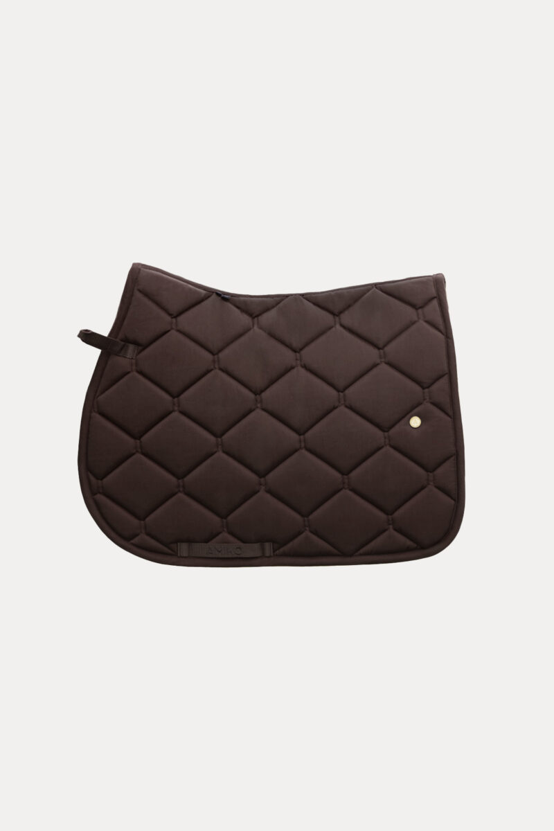 Amiko Essential Jumping Saddle Pad, Chocolate Brown