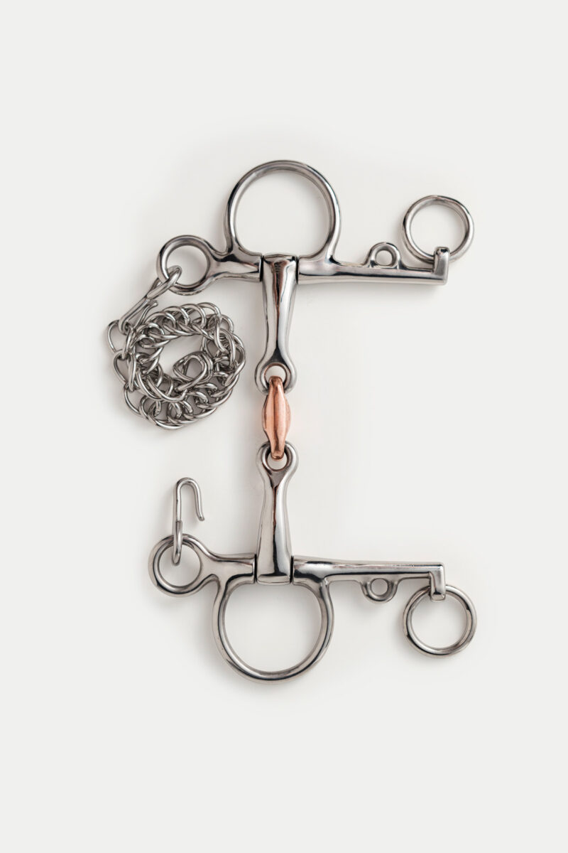 Bocca Bits, Leonardo Double Jointed Pelham with Copper Lozenge