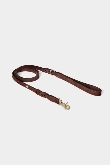 Denjo Dogs, Dog Lead Stockholm Leather Dark Choco 155 cm