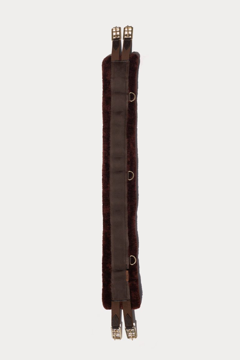 Amiko Essential Allround Sattelgurt Fell, Braun mit braunem Fell