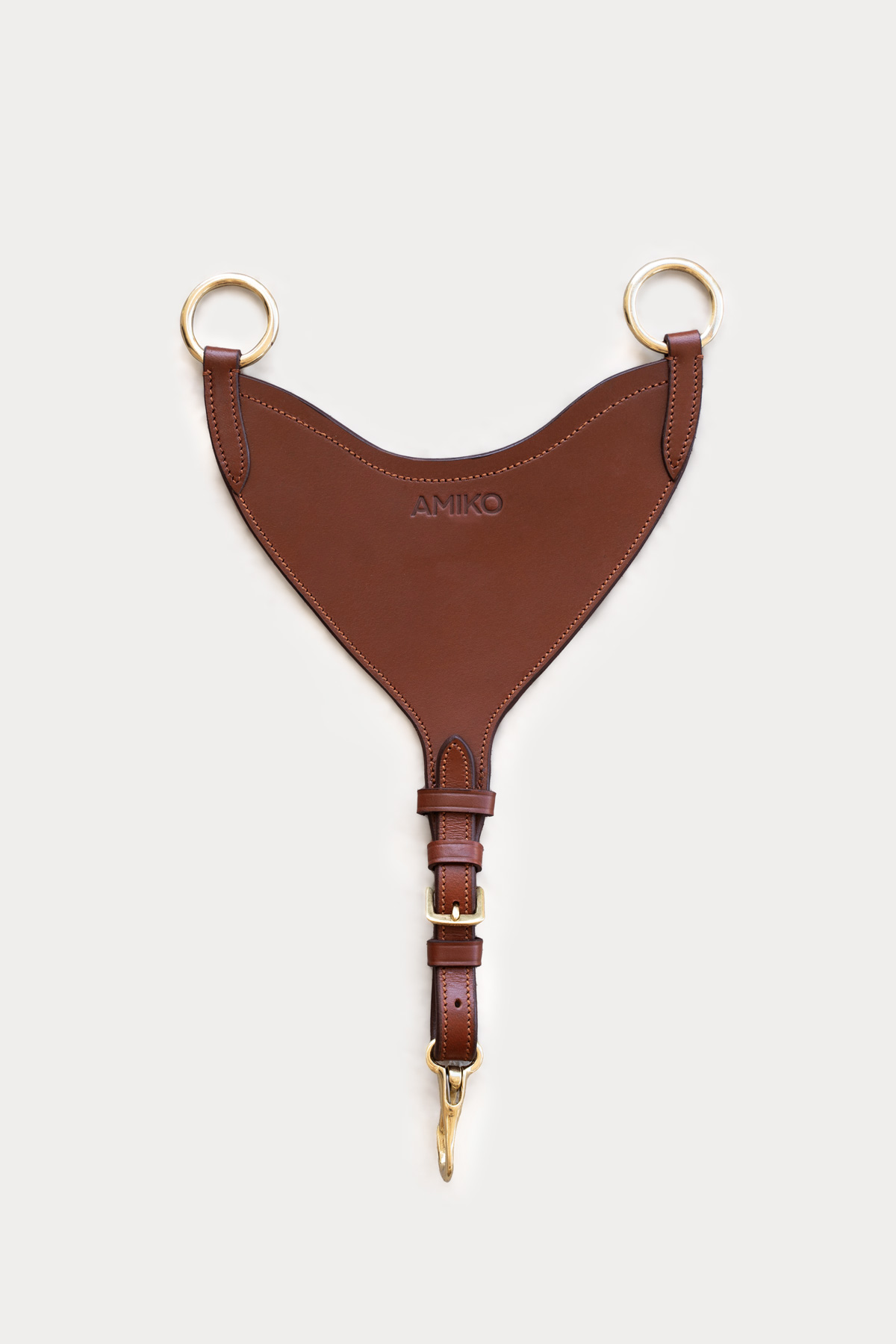 Amiko Essential Bib Martingale-fäste Anti-bett, Cognac