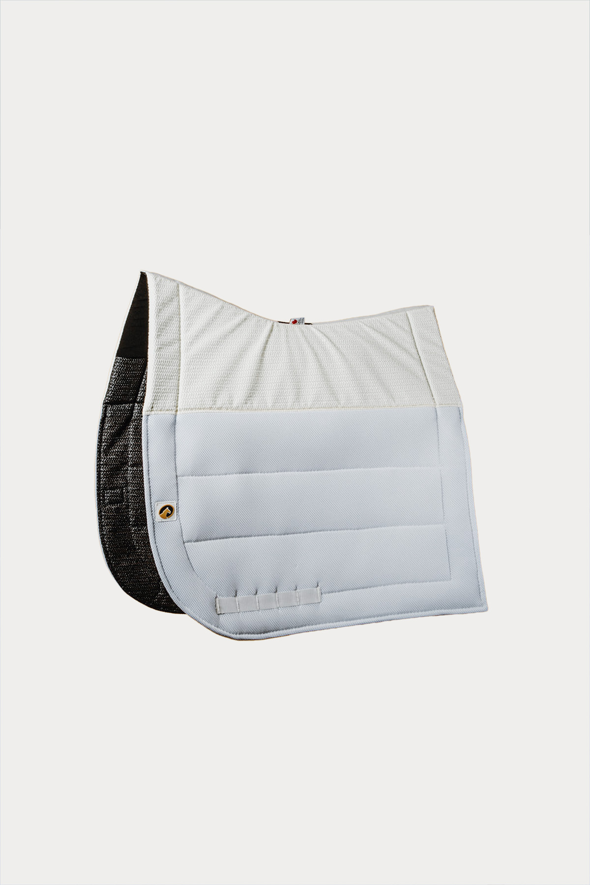 Tapis de selle de dressage sécurisé Ecogold, blanc