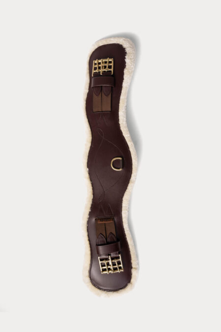 Amiko Dressage Girth with Fur, Brown