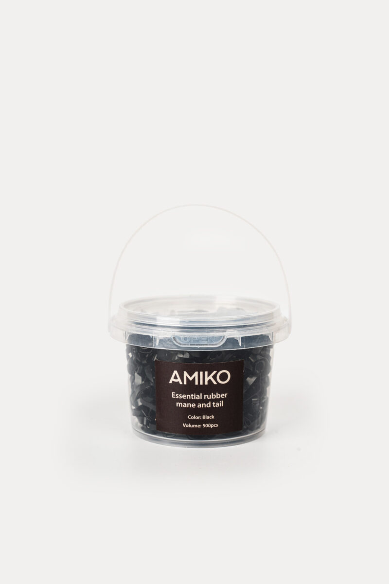 Amiko Essential Mane & Tail Rubber Bands, Black