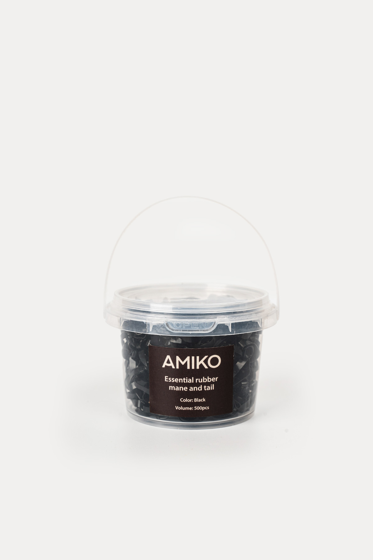 Amiko Essential Mane & Tail Rubber Bands, Black