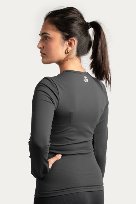 Amiko Women's Super Soft Long Sleeve, Dark Grey