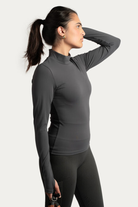 Amiko Women's Super Soft Turtleneck, Dark Grey