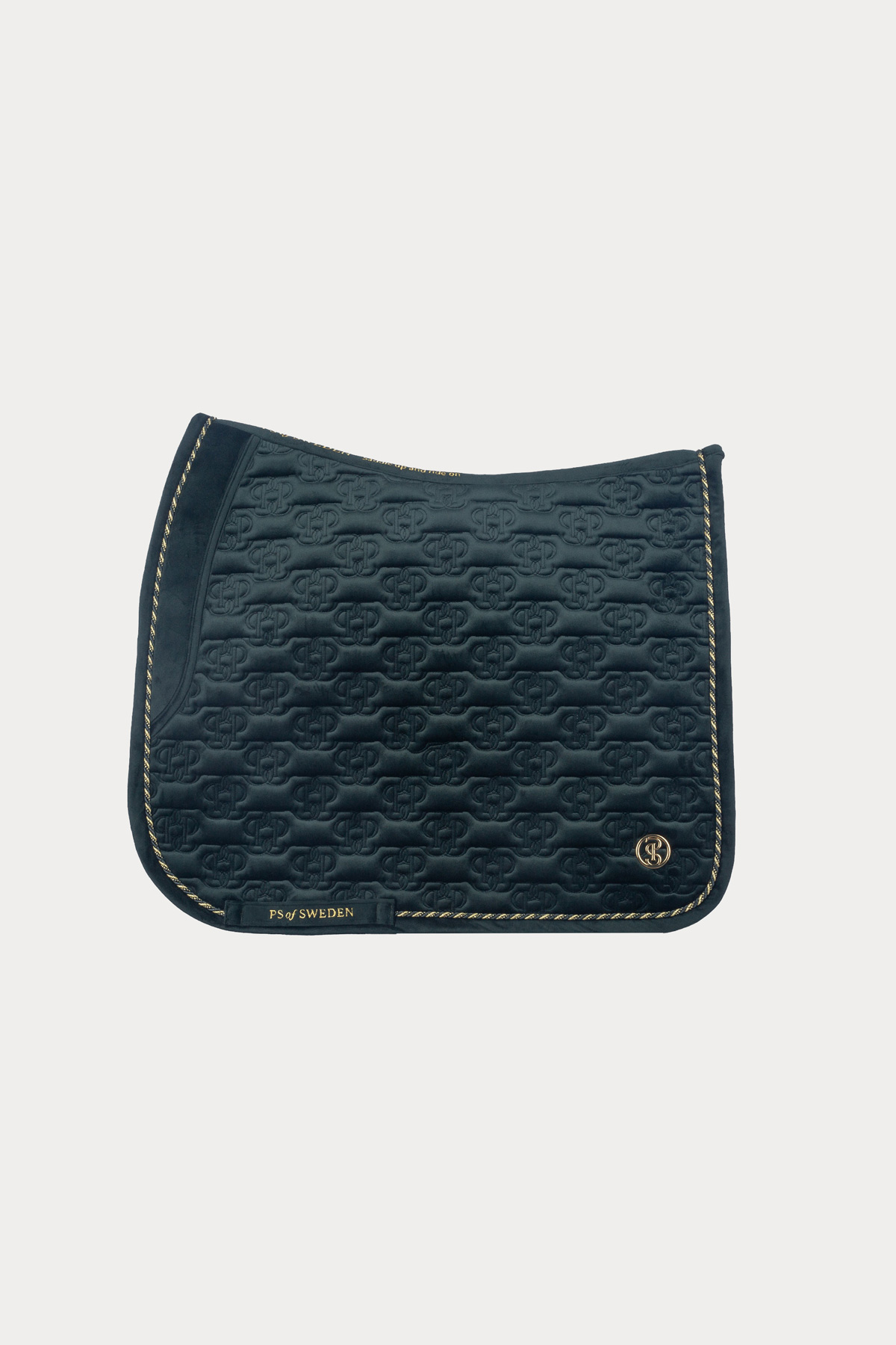 PS of Sweden, Schabracke Dressur Velvet Monogram, Mitternachtsgrün
