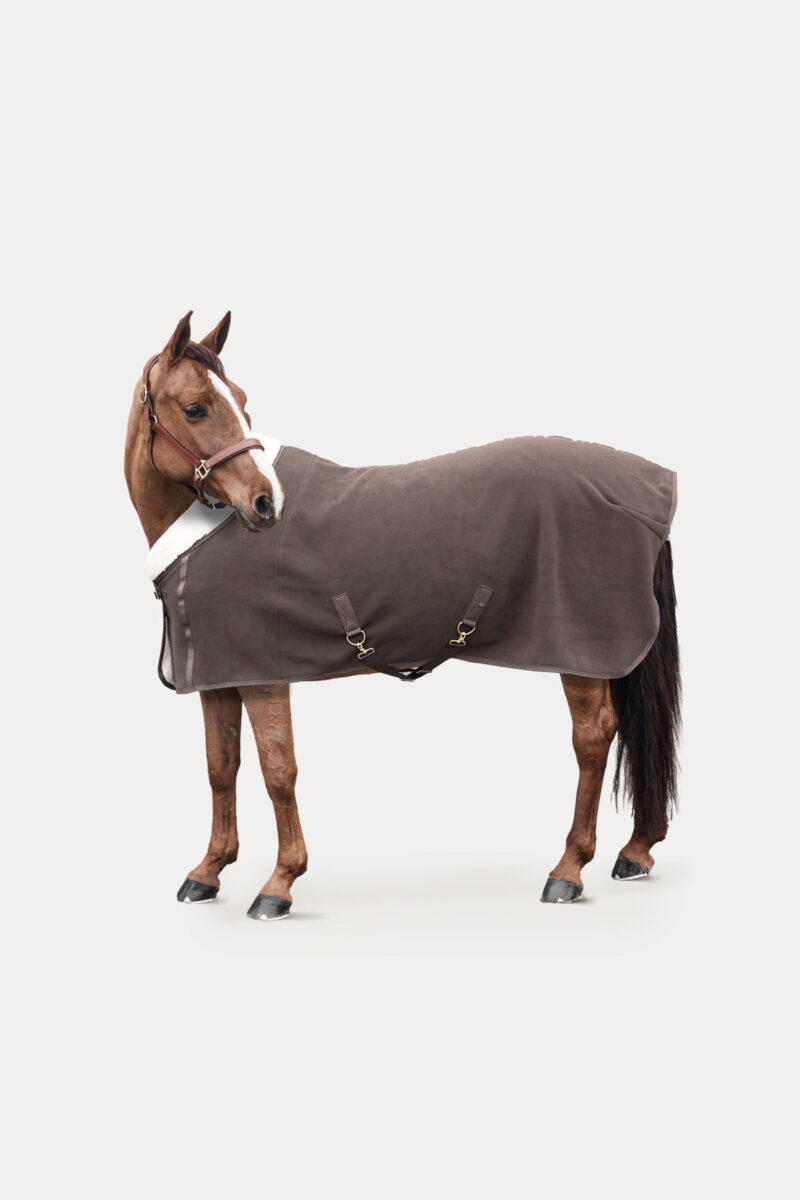 Amiko Essential Showdeken met Bont, Diep Taupe