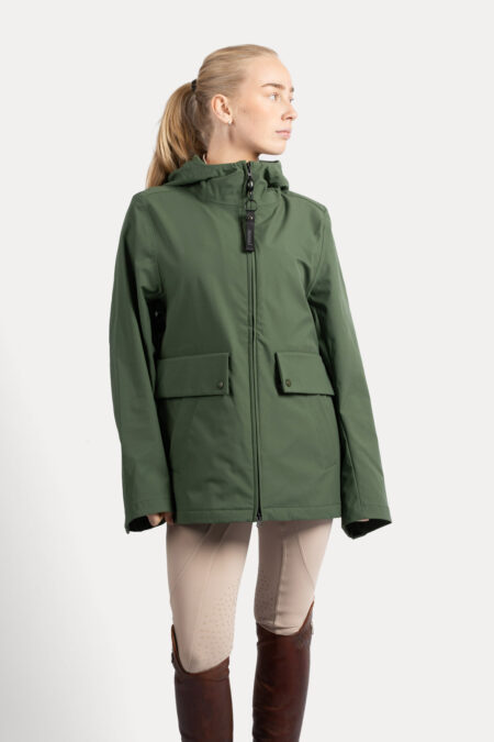 Pomme Lova Parkas Short Jacket, Green Forest