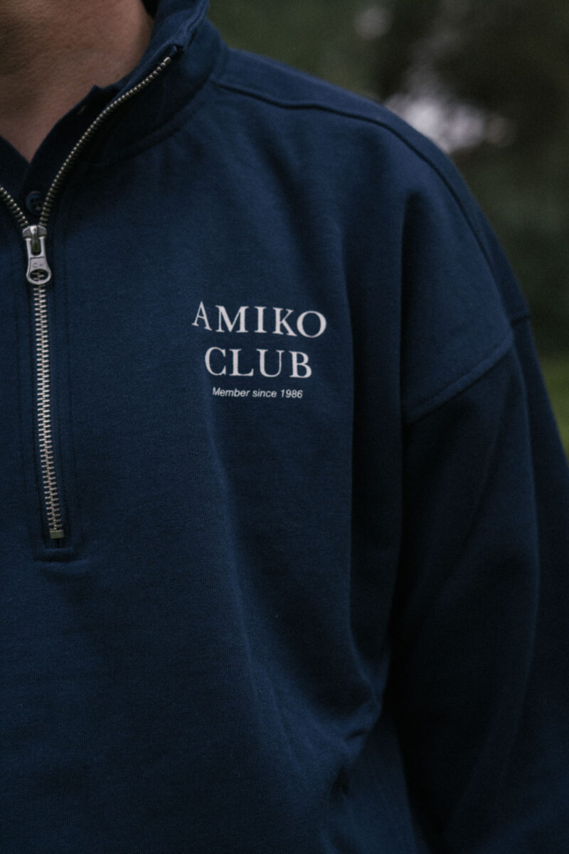 Amiko Man Gustav Half Zip, Dress Blue
