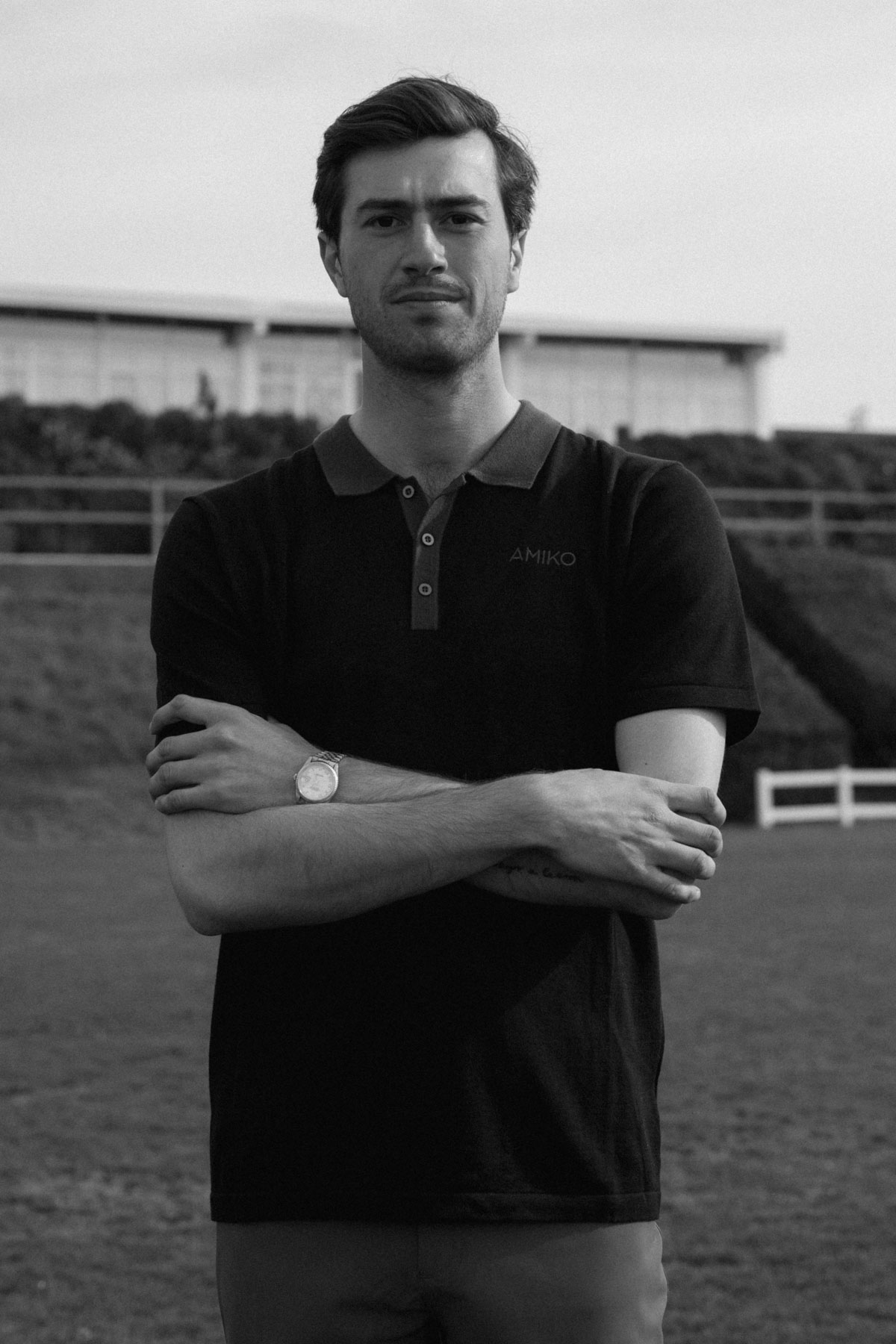 Amiko Man Jonas Piké Kurzarm, Schwarz/Dark Shadow