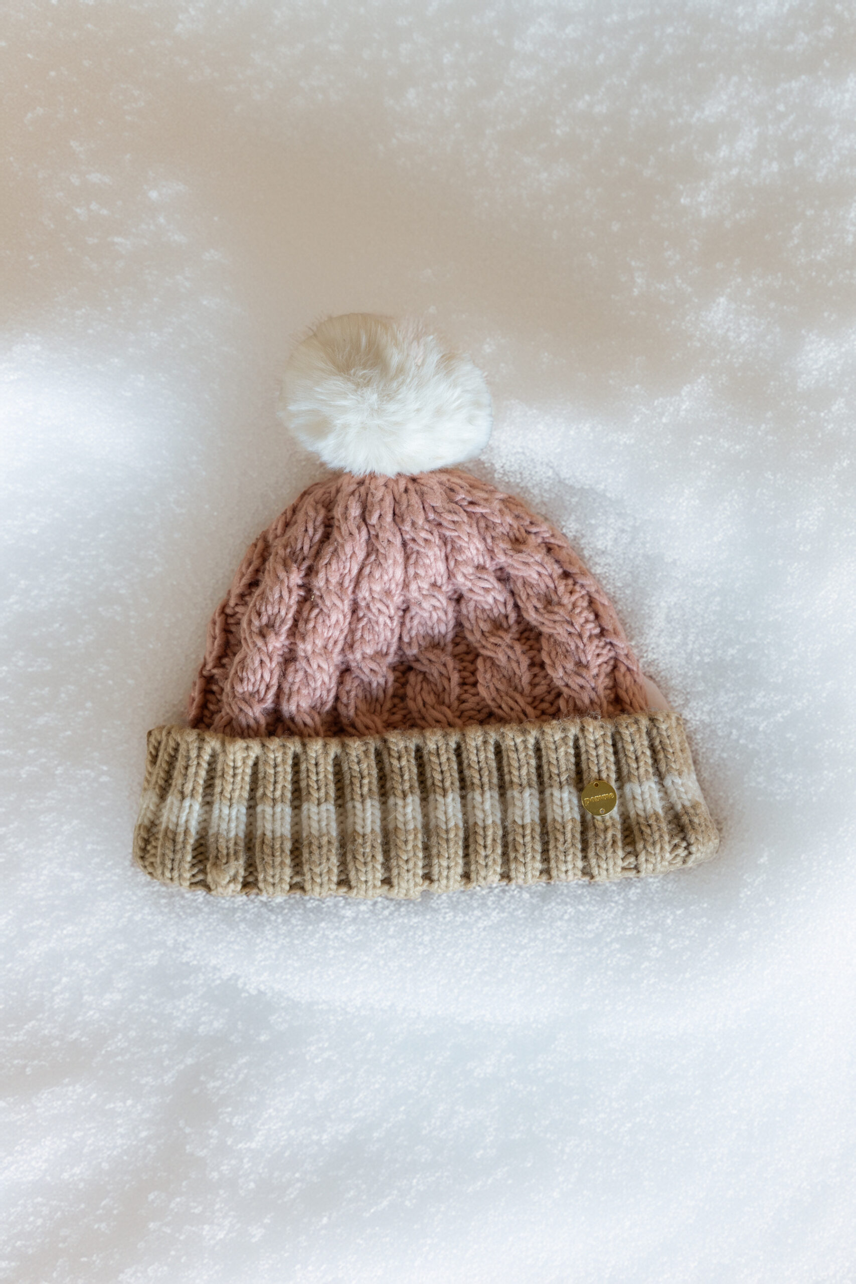 Pomme Lily Beanie Onesize, Pink/Creme