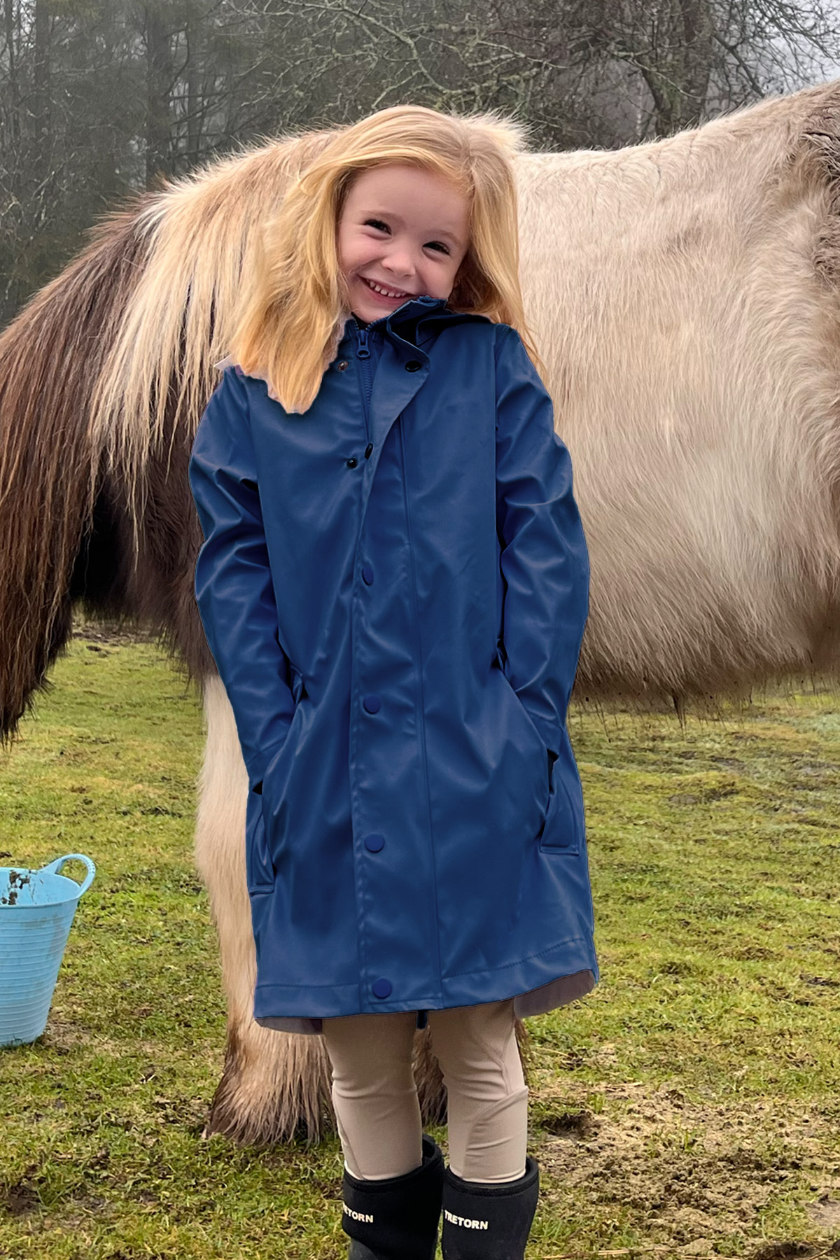 Rodeo Rookie Robyn Rain Jacket, Navy