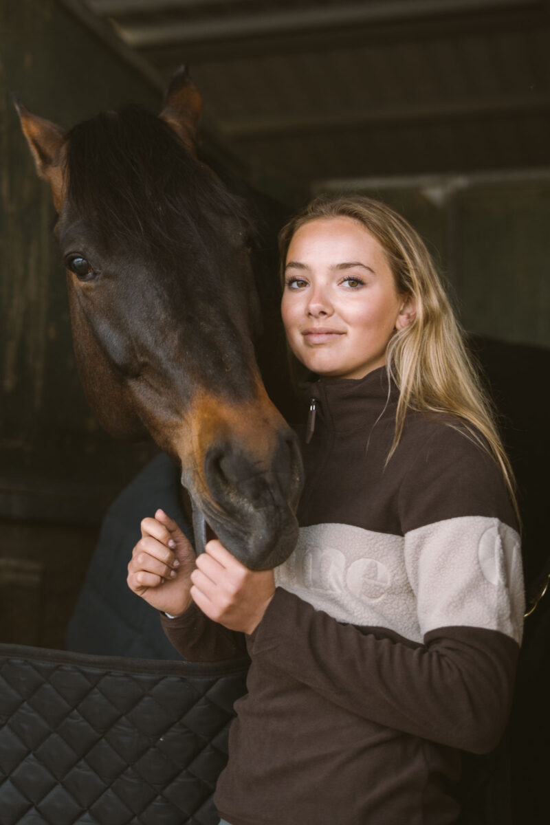 Pomme Alix Schokoladenbraun/Camel, Fleece
