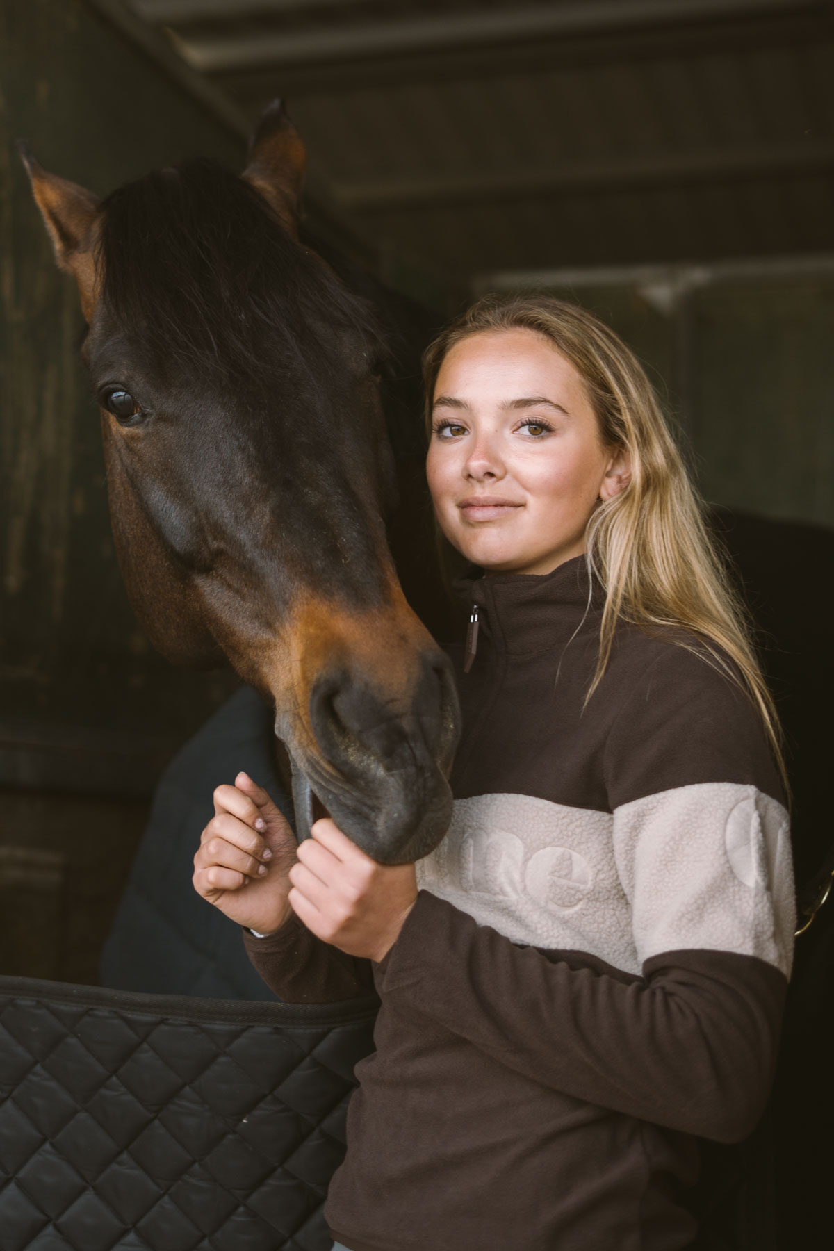 Pomme Alix Schokoladenbraun/Camel, Fleece