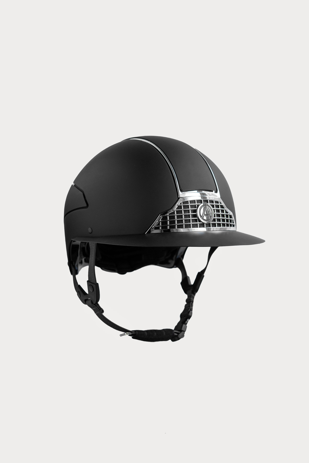 Amiko Matte Helmet Polo Visor, Black/Black Straps