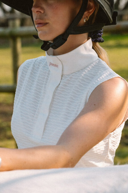 Pomme Serena  Competion Shirt Sleeveless, White