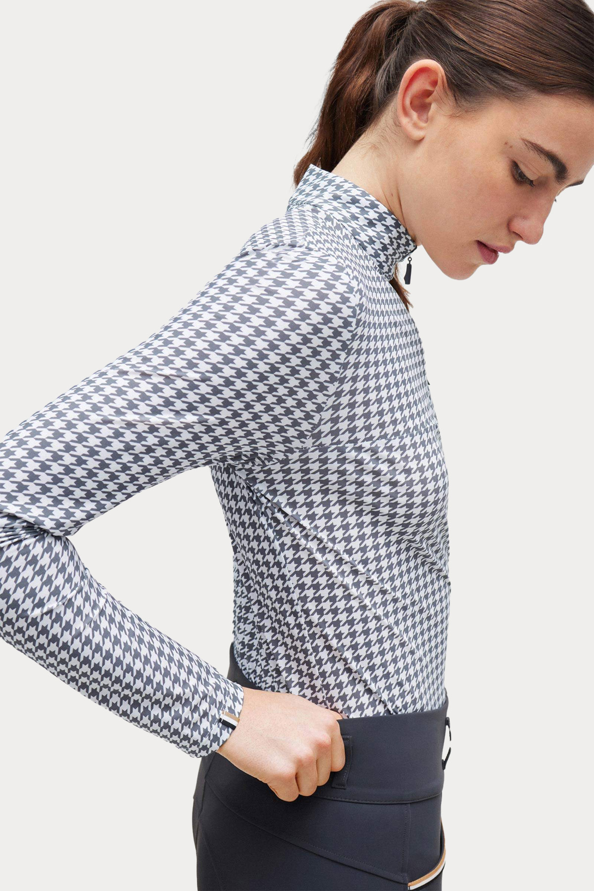 Hugo Boss, Rachel Training Shirt Houndstooth, Grey