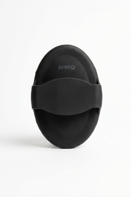 Amiko TPE Curry Comb, Black