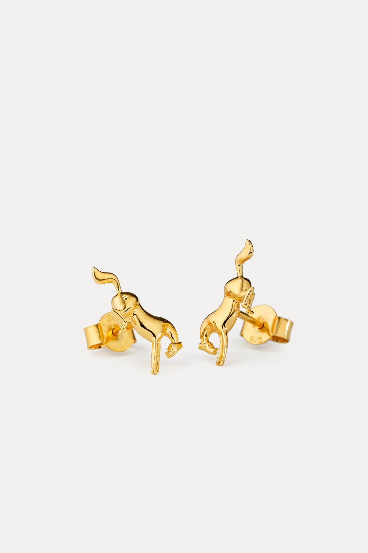 Consigue los pendientes "Galope, Caballo encabritado", dorados