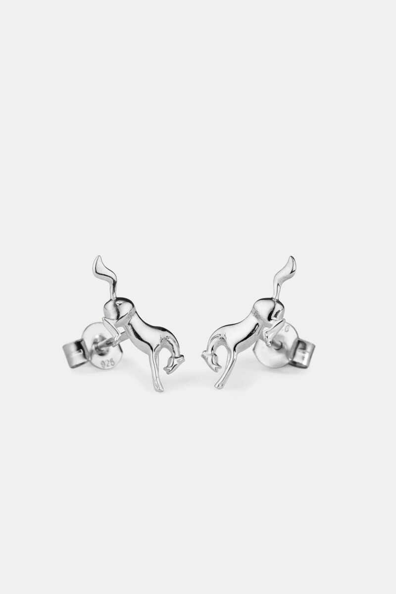 Consigue los pendientes &quot;Galope, Caballo encabritado&quot;, plata