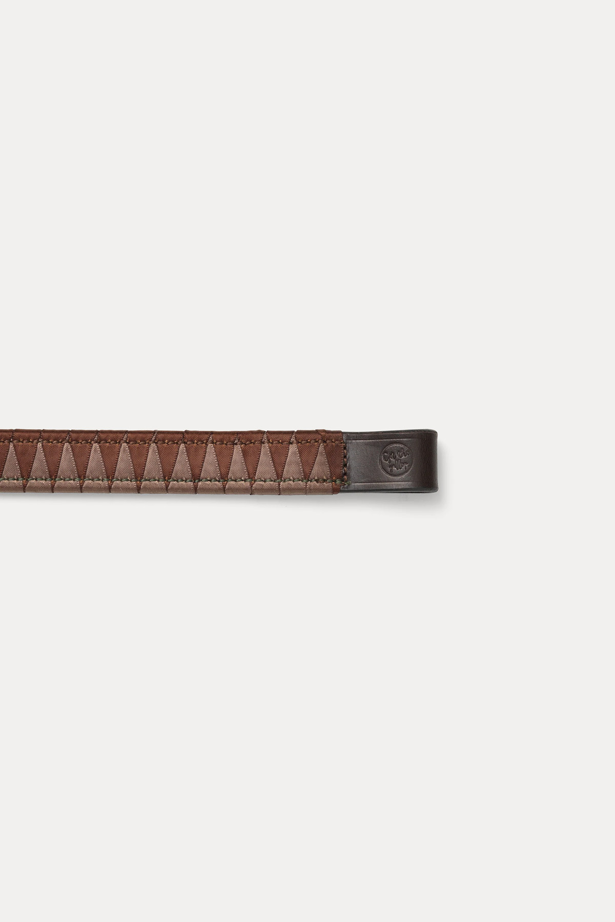 Get The Gallop, Sharktooth Browband, Leather W Brown Velvet