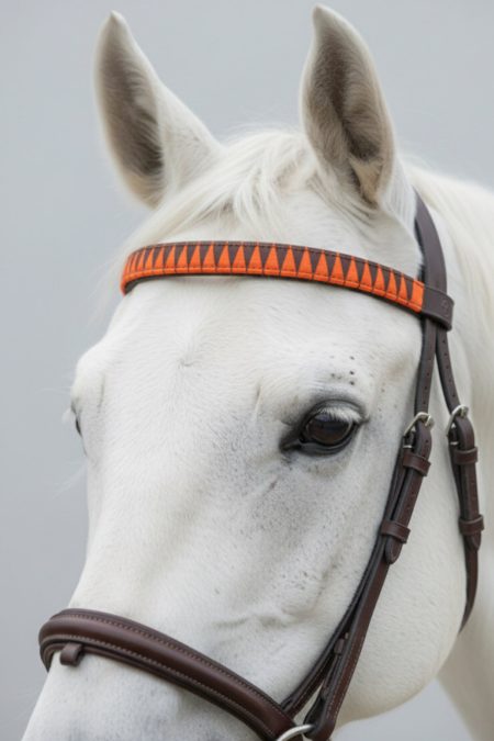 Get The Gallop, Sharktooth Browband, Leather Orange/Brown