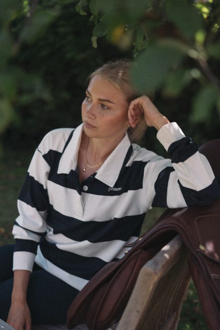 Pomme, Laura Rugby Shirt, Navy/White