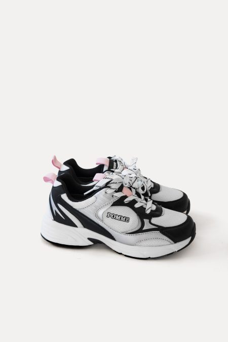 Pomme Thea Sneaker, Black/White/Silver