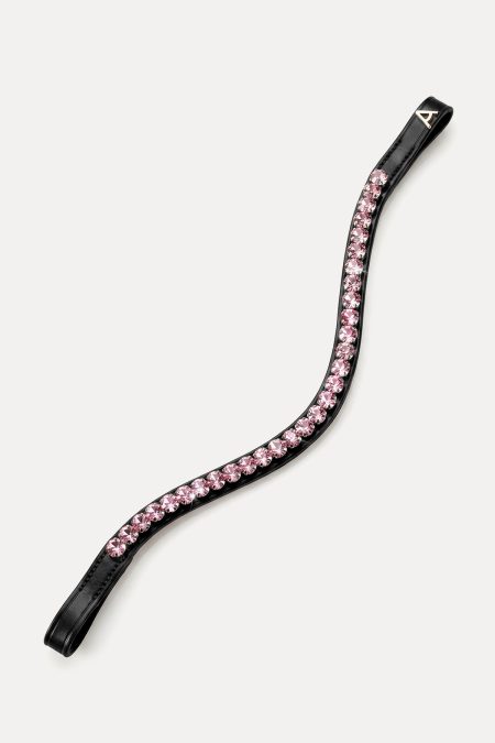 Amiko Browband Crystal Baby Pink Bent, Black