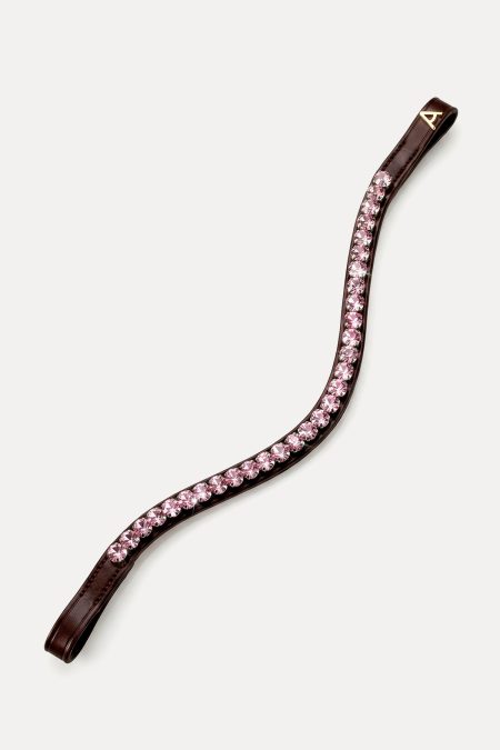 Amiko Browband Crystal Baby Pink Bent, Havana Brown