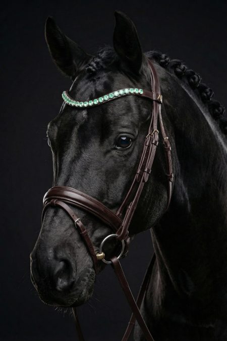 Amiko Browband Crystal Mint Green Bent, Havana Brown