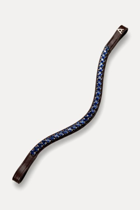 Amiko Browband Crystal Ocean Blue Bent, Havana Brown