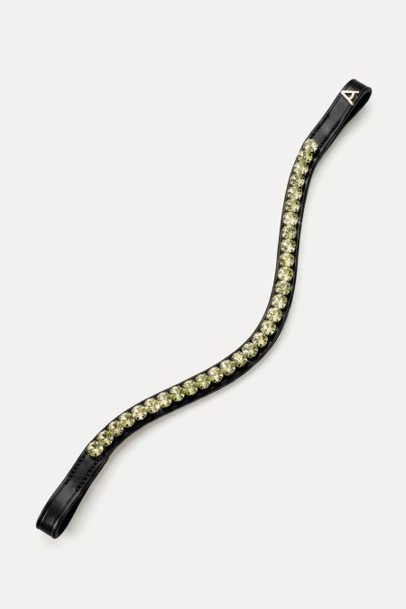 Amiko Browband Crystal Yellow Bent, Black