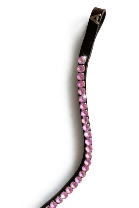 Amiko Browband Crystal Bright Pink Bent, Havana Brown